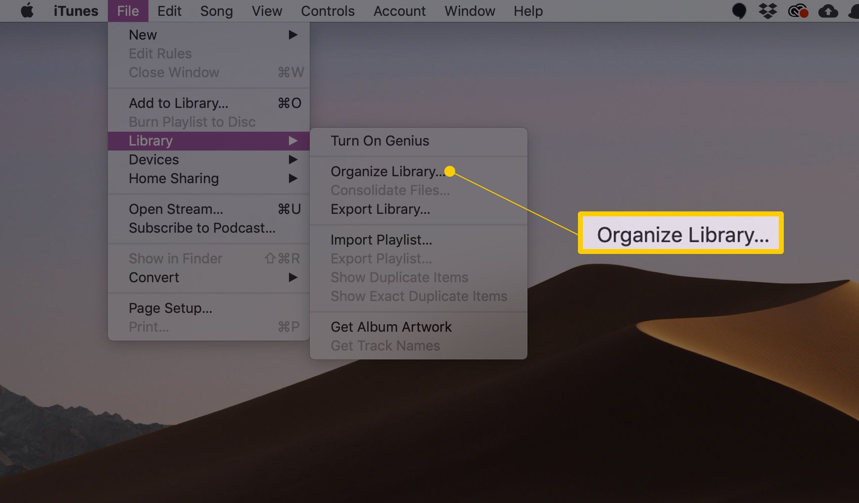 Move itunes library to external drive mac